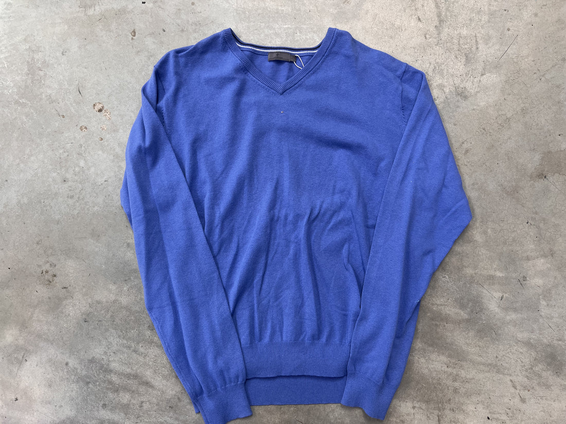 *New* Cross Sportswear Mens Amparo Blue Classic V-Neck