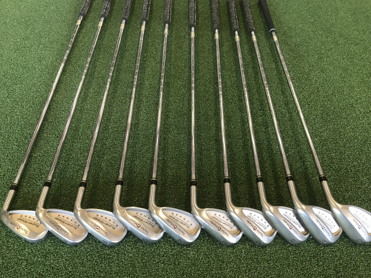 1999 TaylorMade Super Steel Burner 3-9, Pw, Aw, Sw Iron Set
