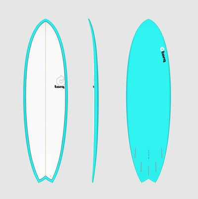Torq TET 6'6 Mod Fish - Miami Blue/Pinline