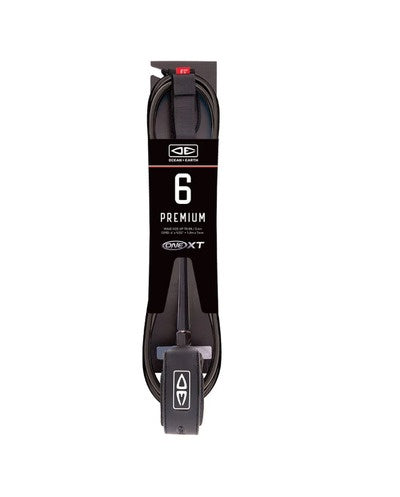 O&E Premium XT 6'0" One Piece Leash - Black