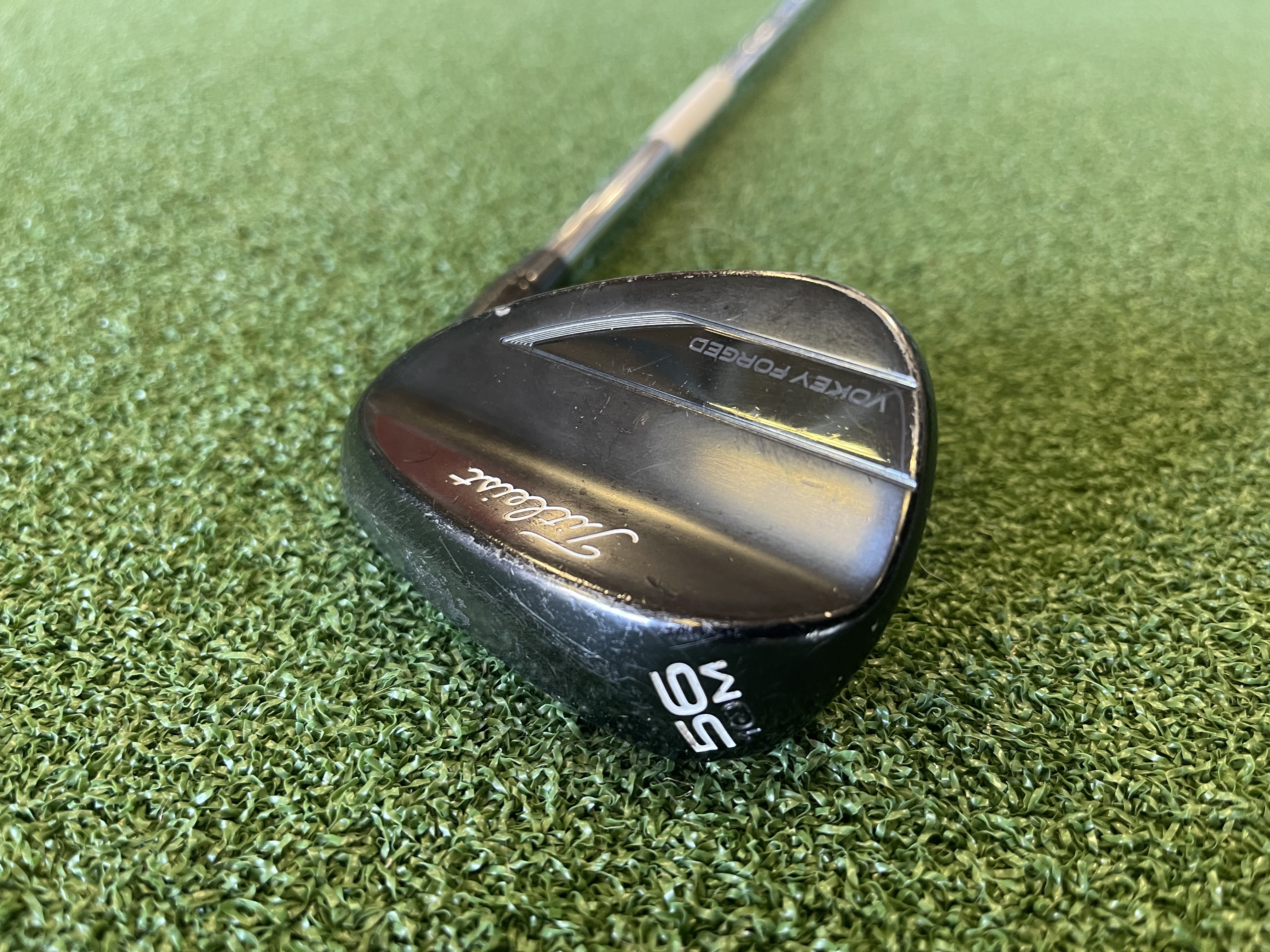 2019 Titleist Vokey Forged Black 56° Wedge Bounce- 10° Dexterity- R/H Flex- Stiff Condition- 7 Shaft- Dynamic Gold S200 Grip- Golf Pride