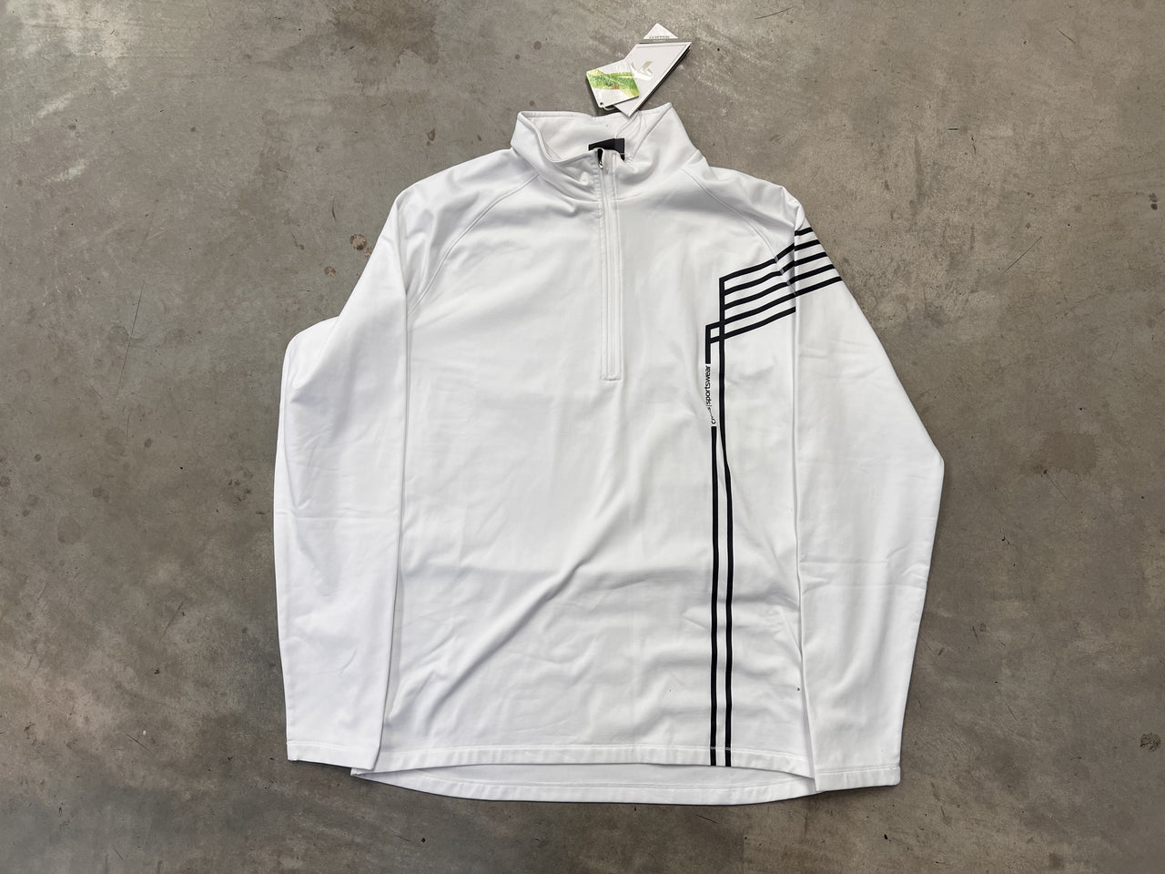 *New* Cross Sportswear Mens White Line T-Neck Jacket