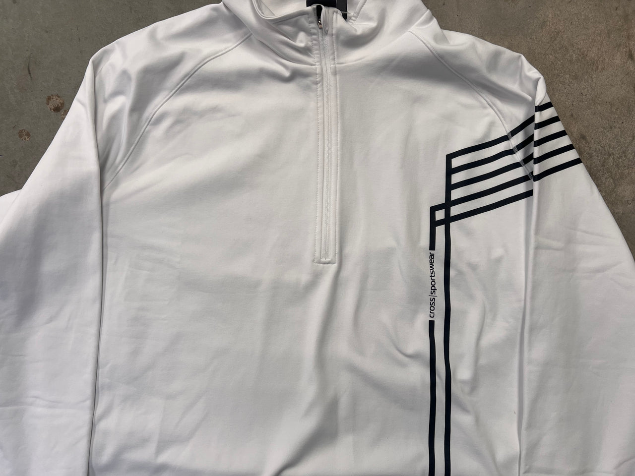 *New* Cross Sportswear Mens White Line T-Neck Jacket