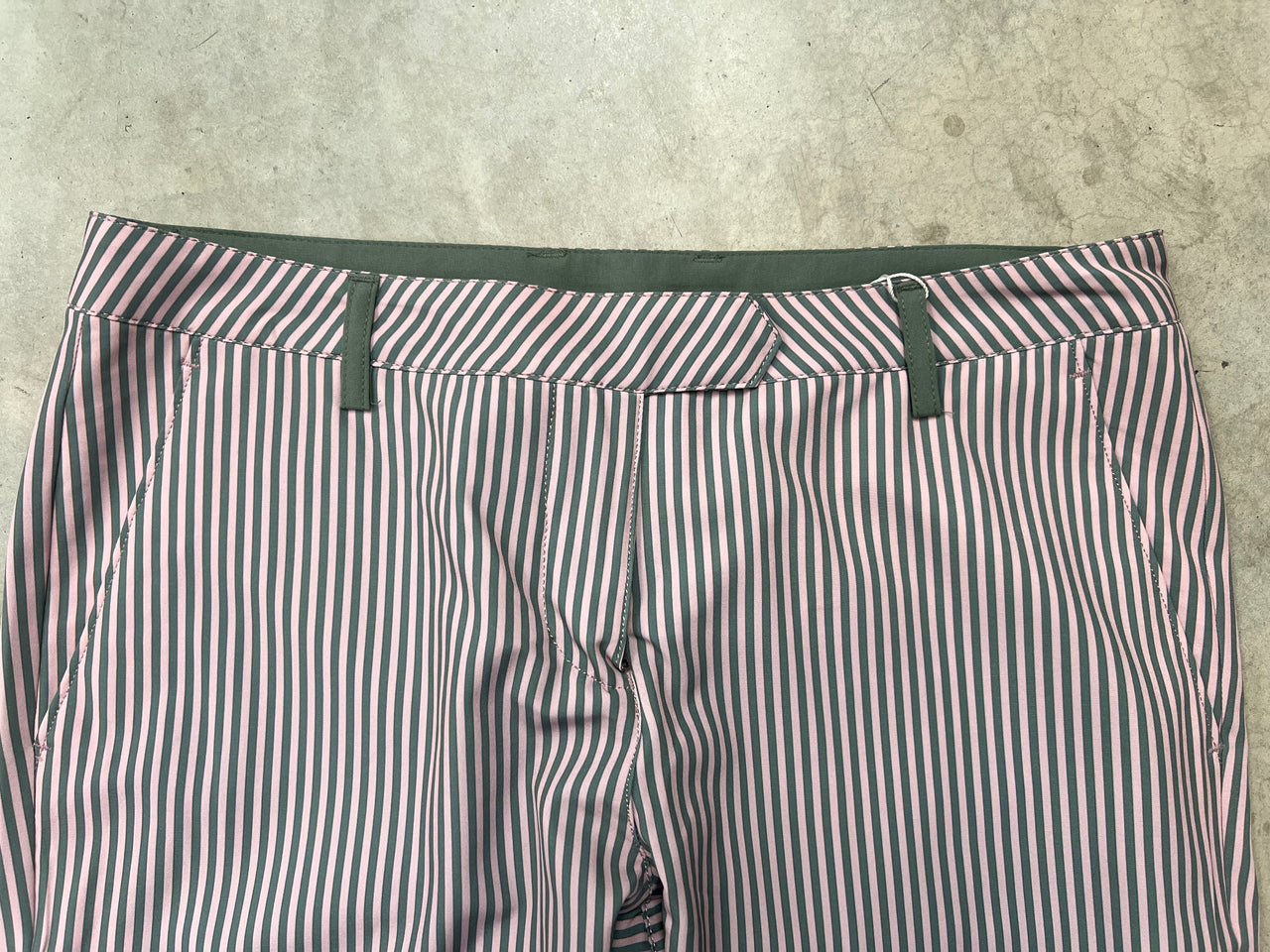 *New * Cross Sportswear Womens Blossom Green Stripe Pants Size- Medium