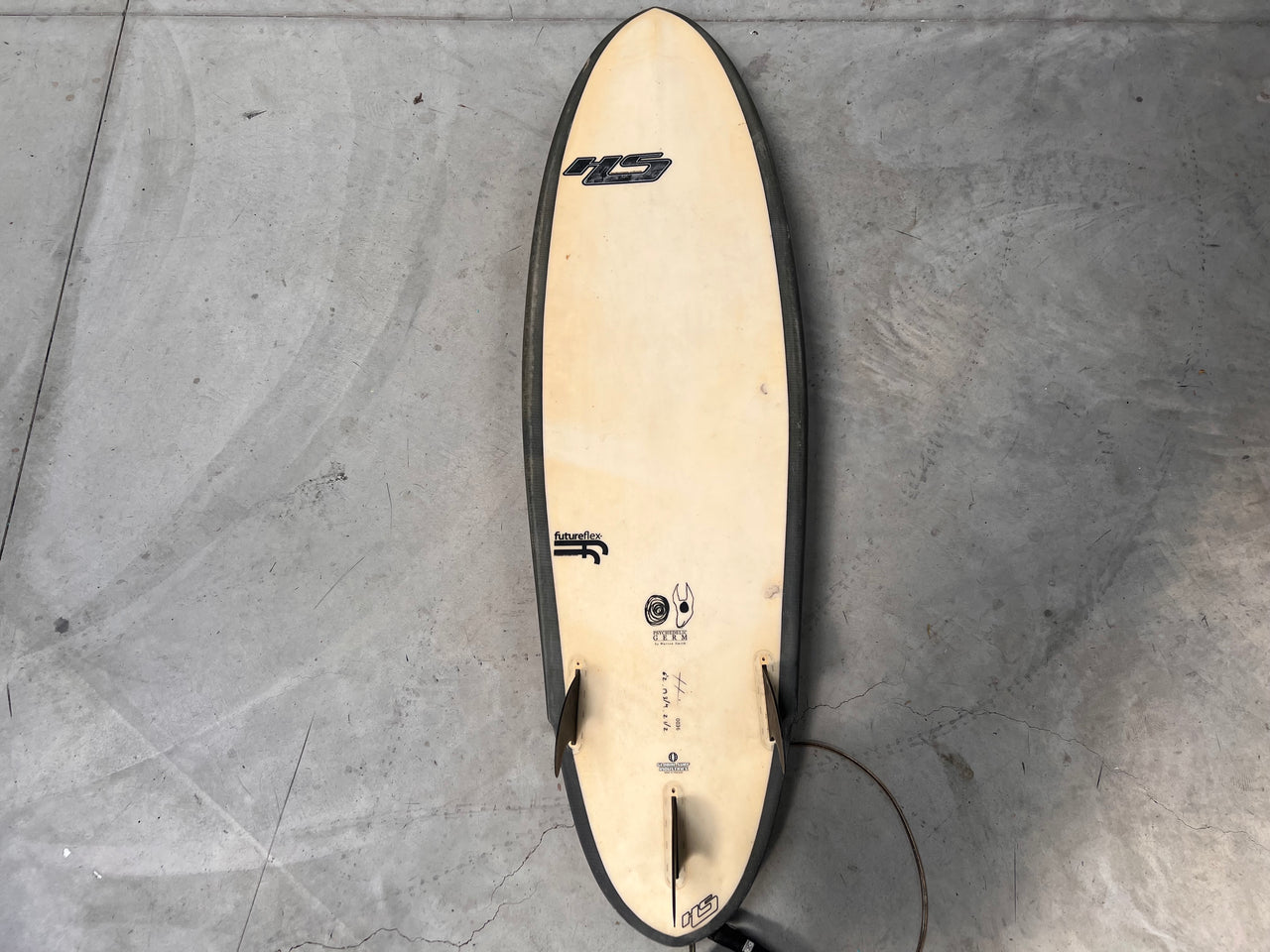 Hayden Shapes 6'2" Psychedelic Germ Surfboard With Fins and Leash