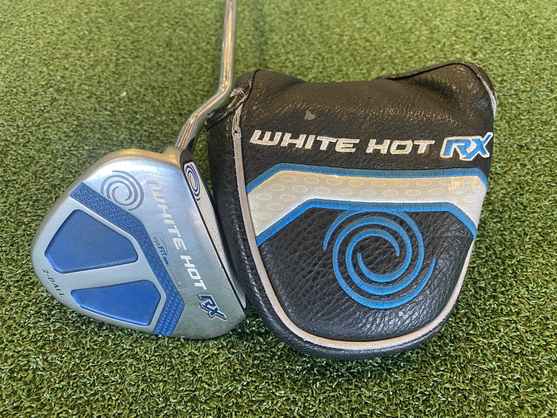 Odyssey White Hot RX 2-Ball 35" Left Handed Putter With Headcover