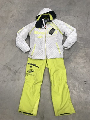 Descente Size Medium Womens Ski Set White/Yellow Jacket & Yellow Pants