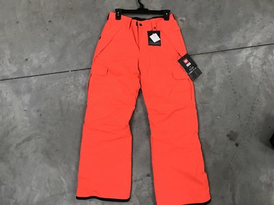 686 Boys Infinity Cargo Fluro Orange Snow Pants Size Kids XL *Like New*