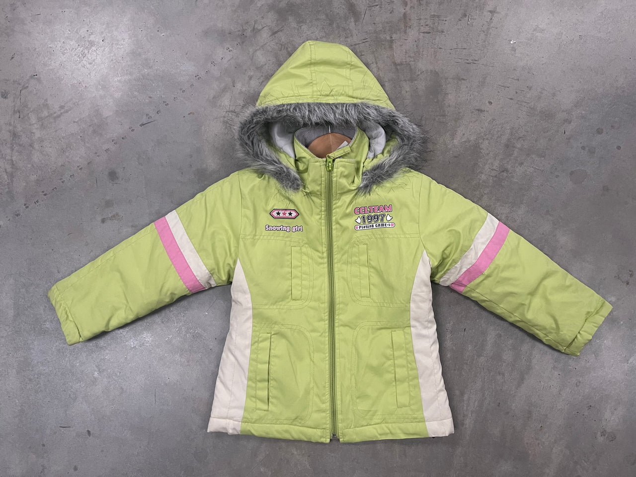 CCL Team Kids Green Snow Jacket Size 110 *Like New*