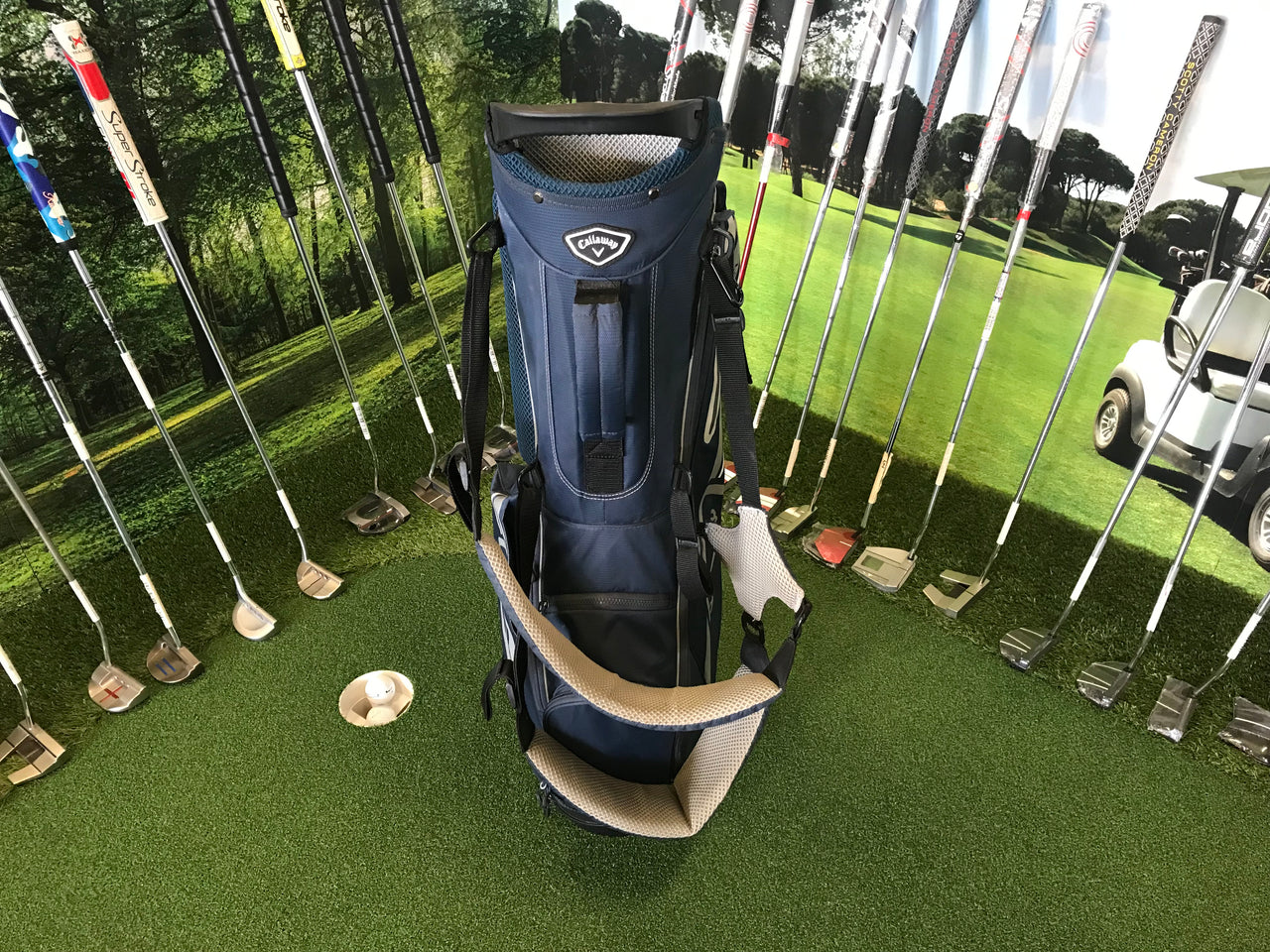 Callaway Chev Navy Blue/Grey 4-Way Stand Bag *Excellent Condition*