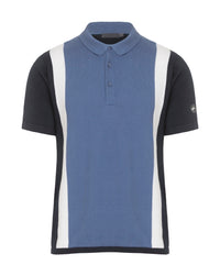 *New* Cross Sportswear Men's Bijou Blue Cali Retro Polo Shirt