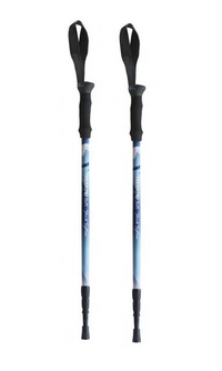 Mountain Adventure Trekking Poles (Pair) Fully-adjustable - Blue 65-135cm